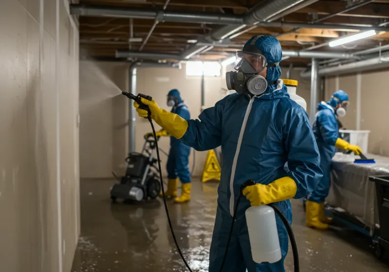 Basement Sanitization and Antimicrobial Treatment process in North Liberty, IN