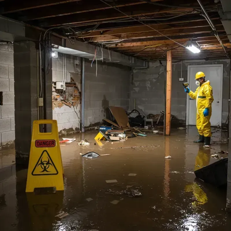 Flooded Basement Electrical Hazard in North Liberty, IN Property